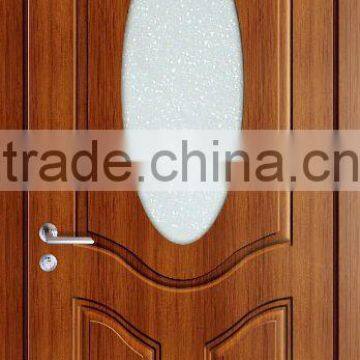 Melamine Apartment Entry Doors Glass Inserts DJ-P062