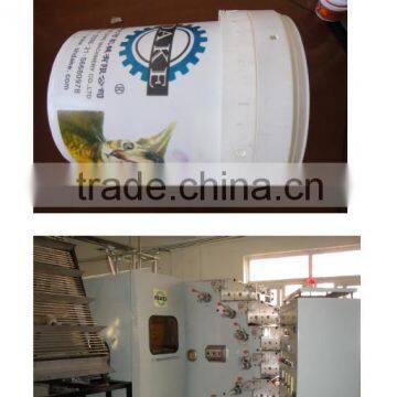 DAKE-350T plastic bucket offset printing machine with UV curing