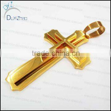 22k gold mens large cross pendants jewelry