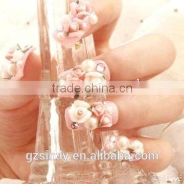 Wholesale 3D Manicure Ceramic Flower Rose Rhinestone Nail Art Handmade Ceramic Flowers 3D Ceramic Flower ZX:TC806 photo-4