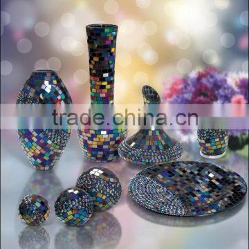 glassware, mosaic glass vases