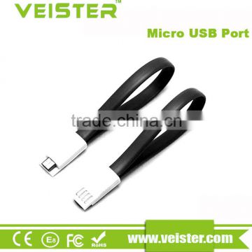 Veister Short Flat Magnet Micro USB charging Sync Cable for Samsung S3 S4 Note 2 HTC