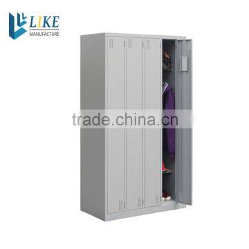 Fashionable bedroom furniture steel stainless4 door metal locker wardrobe