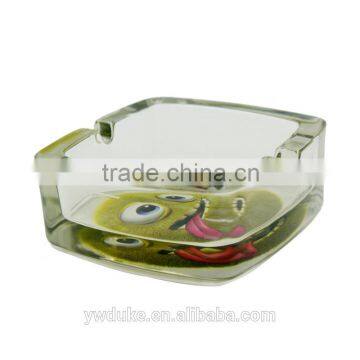 Wholesale new GT-1106 design cheap clear glass ashtray ashtray decal Smoking Accessories