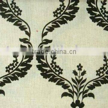 Flocking curtain fabric