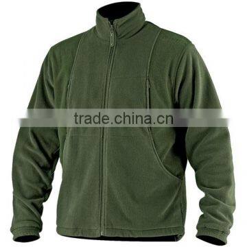 2014 elegant design fleece man jacket green