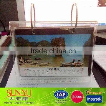 desktop sign clear acrylic calendar holder