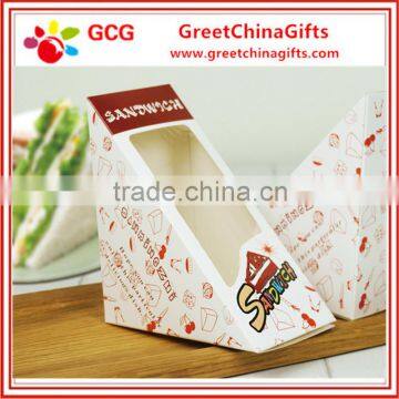 White Paper Board Sandwich Packing Boxes with Clear PVC