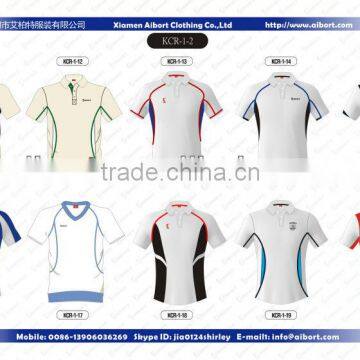 customized free size cricket 3/4 sleeve shirts