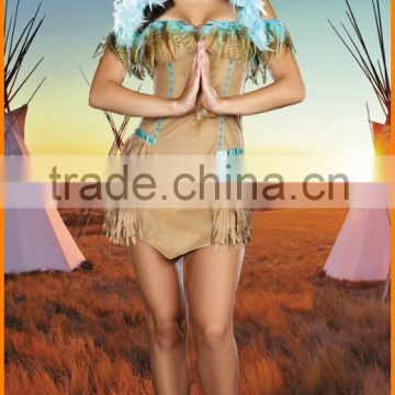 Indian Cosplay Halloween Costume Dress Indian Costumes bra tassel indigenous game