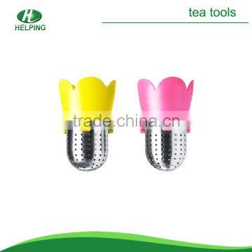 various color stainless steel plastic tea infuser wedding favor.