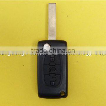 100% 3 button 407 flip plastic key peugeot 407 remote key covers CE0536 no logo