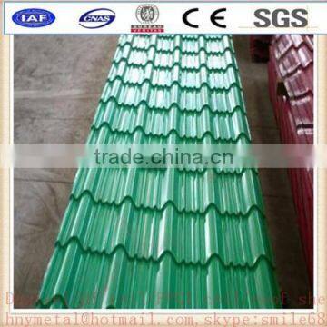 Waterproof Painted Corrugated Steel Roofing Sheets Panel / Color Coated Metal Roof