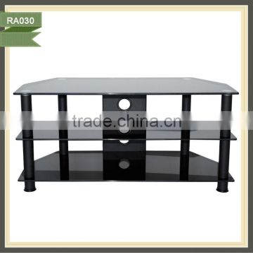 New classic furniture tempered glass and chrome tv cabinet RA030