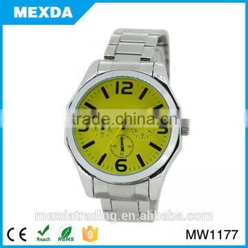 Custom logo quality reloj stainless steel back japan movt wrist men's watch