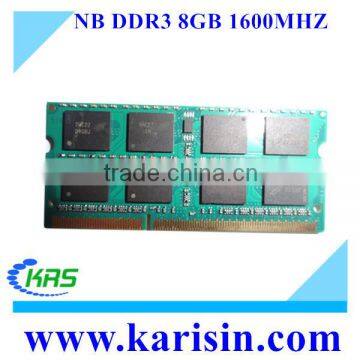 Alibaba 2016 new SODIMM ram 1600hmz 1333hmz ddr3 ram 8gb with best quality low price for sales !!