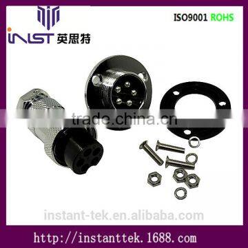 INST GX19 11pin metal srcew waterproof airplug connector