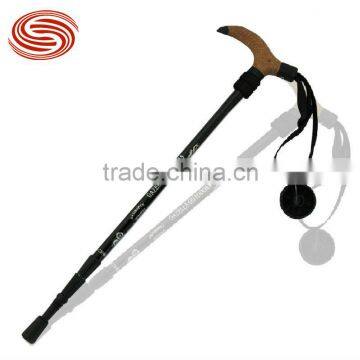 STANDARD SHIPPING COST T Handle Outdoor Cork Wooden Alpenstock Ultralight Aluminum Alloy Crutch Leisure Cane 100cm Length Cane