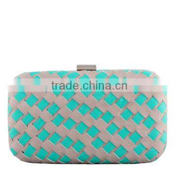 China alibaba charming high quality evening clutch women weave party bags