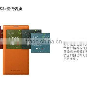 New Arrival Ultra Thin Leather Flip Case for Samsung Galaxy Note 3 With Smart Window and Sleep Function photo-3