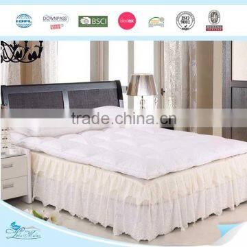 Luxury Cotton Fabric 70% White Duck Feather Mattress Topper From Chinese Supplier