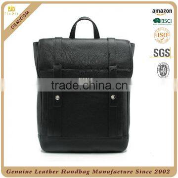 China manufacturer 100% real leather mens bag cowhide men's backpack, custom best leather backpack for men with your logo