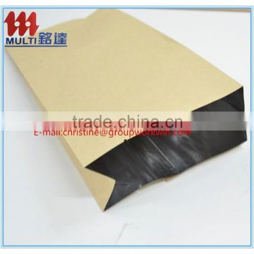 food brown packaging paper bag, food white kraft paper bag, pe laminated greaseproof bag