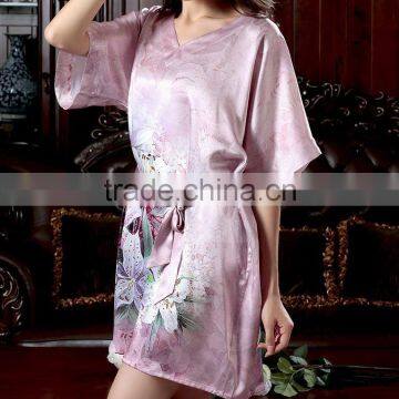 Hot sexy silk sleepwear
