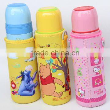 Insulated neoprene water bottle holder, beautiful printing travel bottle holder