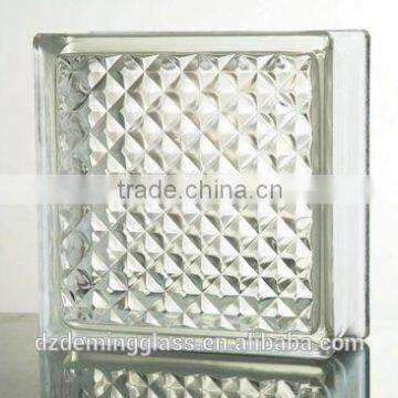 high quality gemel glass brick patterned glass block with CE,ISO for palaza,office building and shopping mall