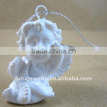 Beautiful Resin Angle Home Decoration Statue,White poly resin angle baby statue