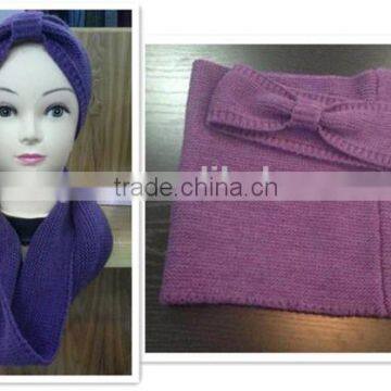 Winter/Fall China factory Acrylic Knitted Hat and snood sets