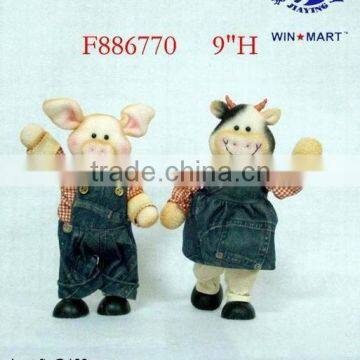 standing pig/cow farm animals decorations