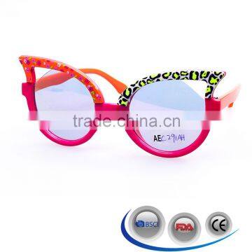 Vintage cat eye uv400 eyeshield sunglasses for children