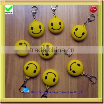 new kids LED silicone couples keyrings