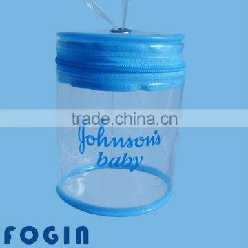 PVC round bottom pouch with handle for promotion packaging