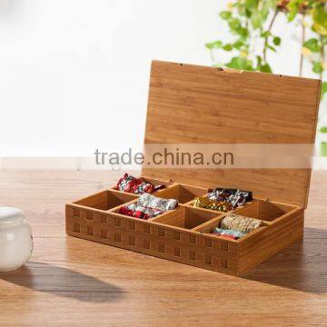 Bamboo wooden coffee tea bag holder box