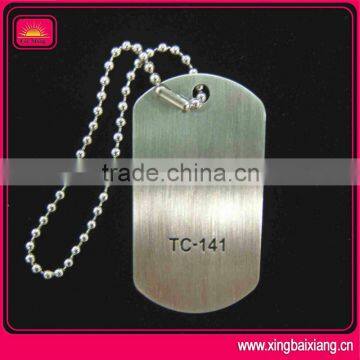 Fashion stainless steel metal blank dog tag