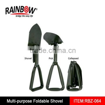 military folding shovel with pick