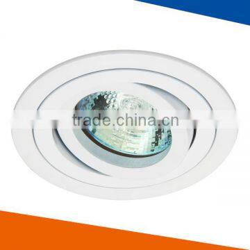 new white round gimbal directional tilted aluminium die casting downlight