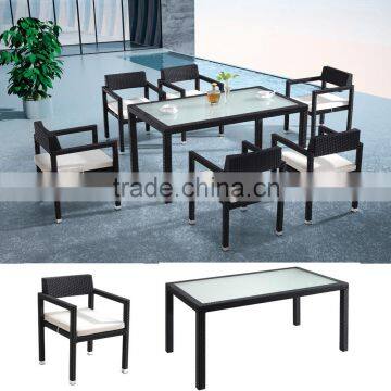 Long lifetime Waterproof Garden Chair and Table Handmade Furniture Dining Set