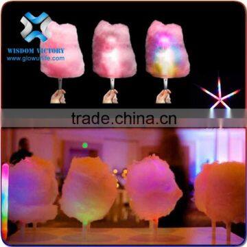 Wisdom Victory 2016 Top Quality Customized Kid Favor Colorful Led Cotton Candy SticK Party Decorations Led Flashing Cotton Candy photo-3
