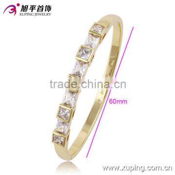 fashion charm elegant beautiful new simple bangle in brass with CZ