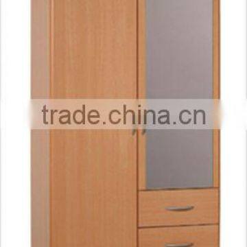 2 door kd Melamine Bedroom wardrobe design