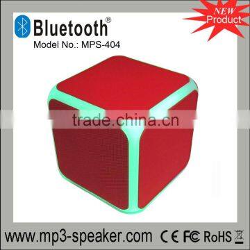 MPS-404 500mAh colorful LED Bluetooth square speaker with BQB