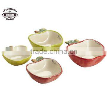 ceramic mix size apple style measuring cup