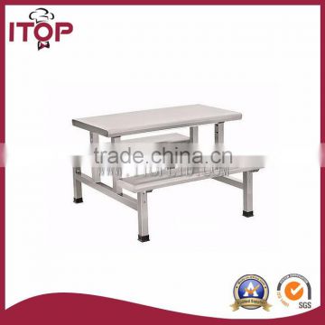 Modern stainless steel fast food table