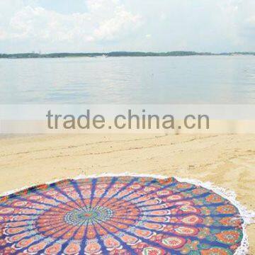 Round Mandala Hippie Gypsy Beach Throw Mandala Roundie Tassel Roundie Tapestry Wholesaler Indian Tapestry Round Roundie photo-3