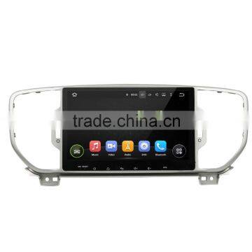 Support original car rear camera and amplifier and USB android 5.1.1 car stereo system for 9" SPORTAGE 2016