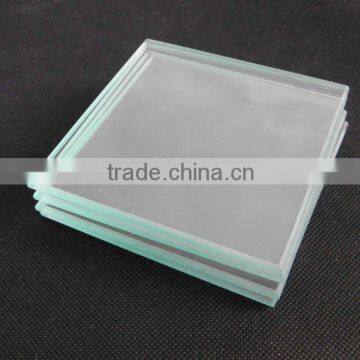 4mm DIY square clear tempered glass coasters